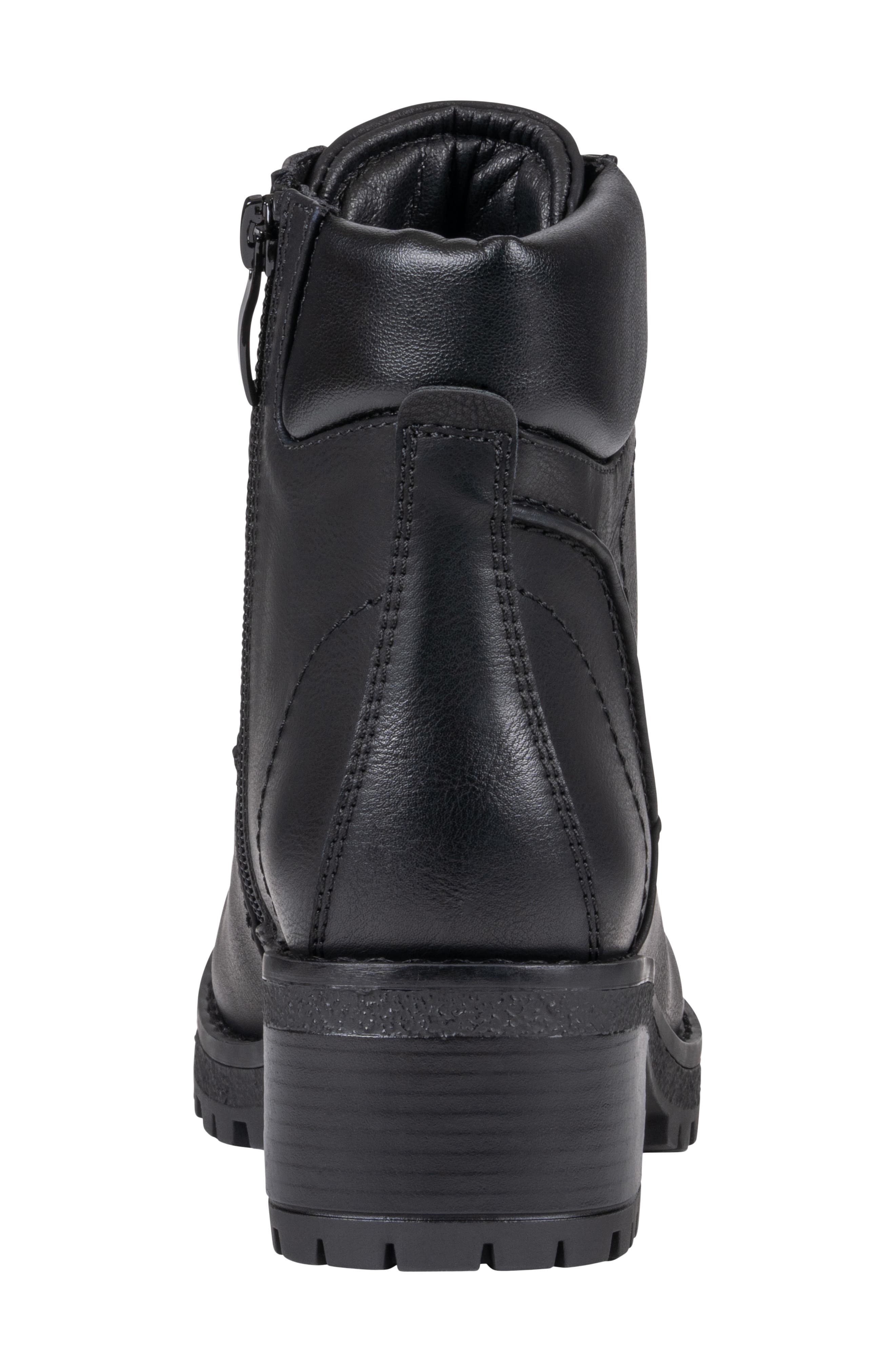 Tamara Water Resistant Faux Leather Bootie, Alternate, color, BLACK