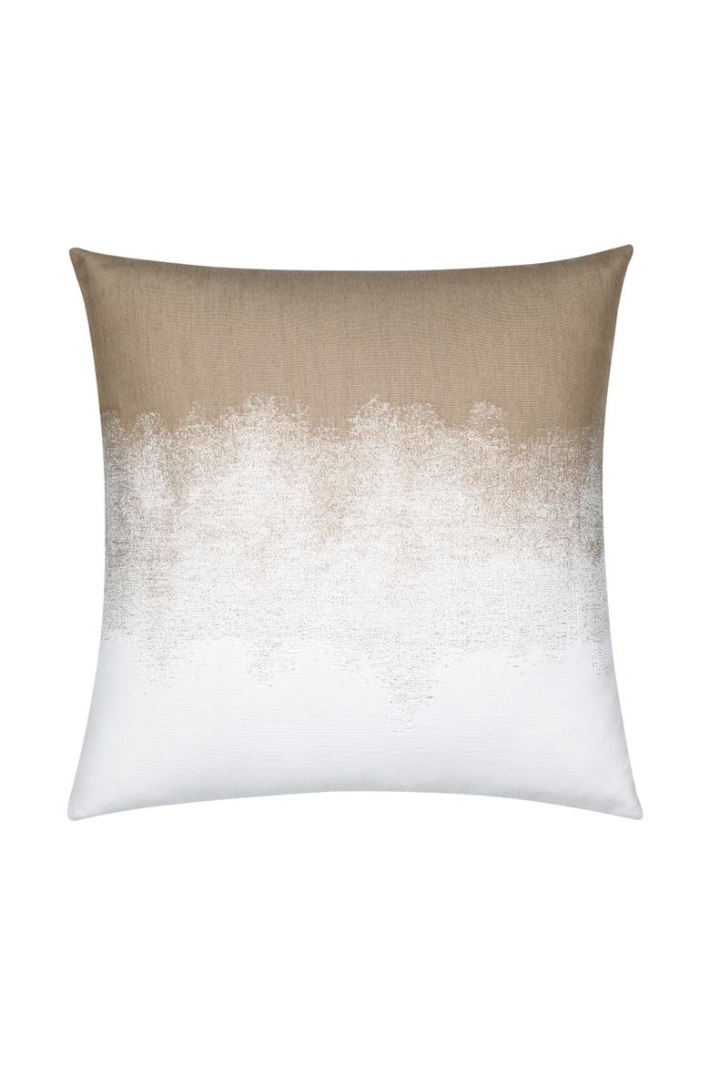 Artful Ombre Indoor & Outdoor Woven Accent Pillow, Main, color, Sand