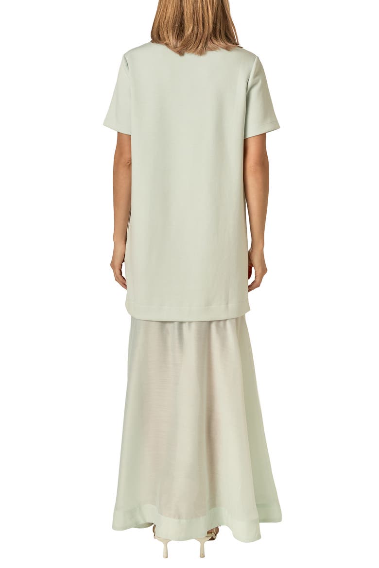 See Through Mixed Media Maxi Dress, Alternate, color, MINT