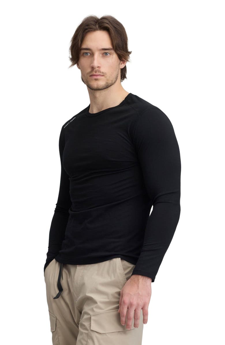 COZY ZERO Men's 100% Merino Classic L/S Crew, Alternate, color, Black