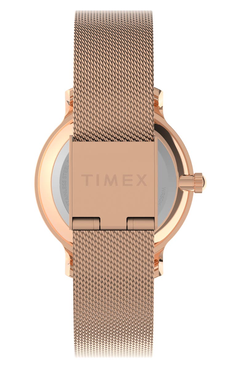 Timex<sup>®</sup> x BCRF Transcend Mesh Strap Watch, 36mm, Alternate, color, 