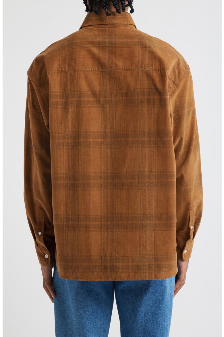 Wilber Check Corduroy Button-Up Shirt, Alternate, color, WILBER CHECK, HAMILTON BROWN