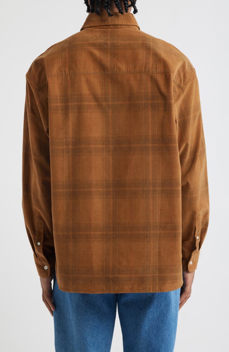 Carhartt Work In Progress Wilber Check Corduroy Button-Up Shirt, Alternate, color, Wilber Check, Hamilton Brown