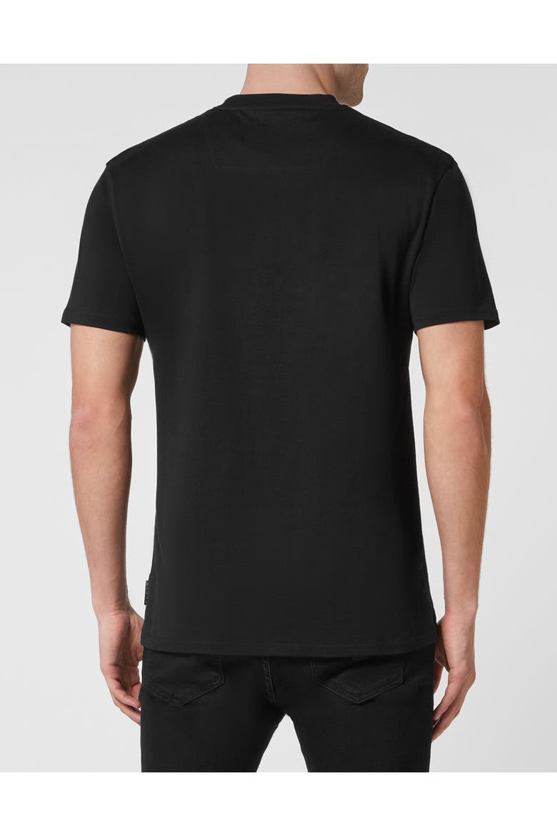 T-Shirt Round Neck Teddy Men, Alternate, color, black