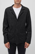 Mavi Jeans Black Mélange Knit 3-Button Blazer