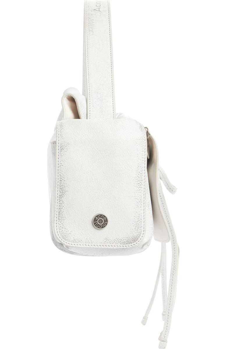 Acne Studios Multipocket Washed Leather Bag, Alternate, color, White/ Grey