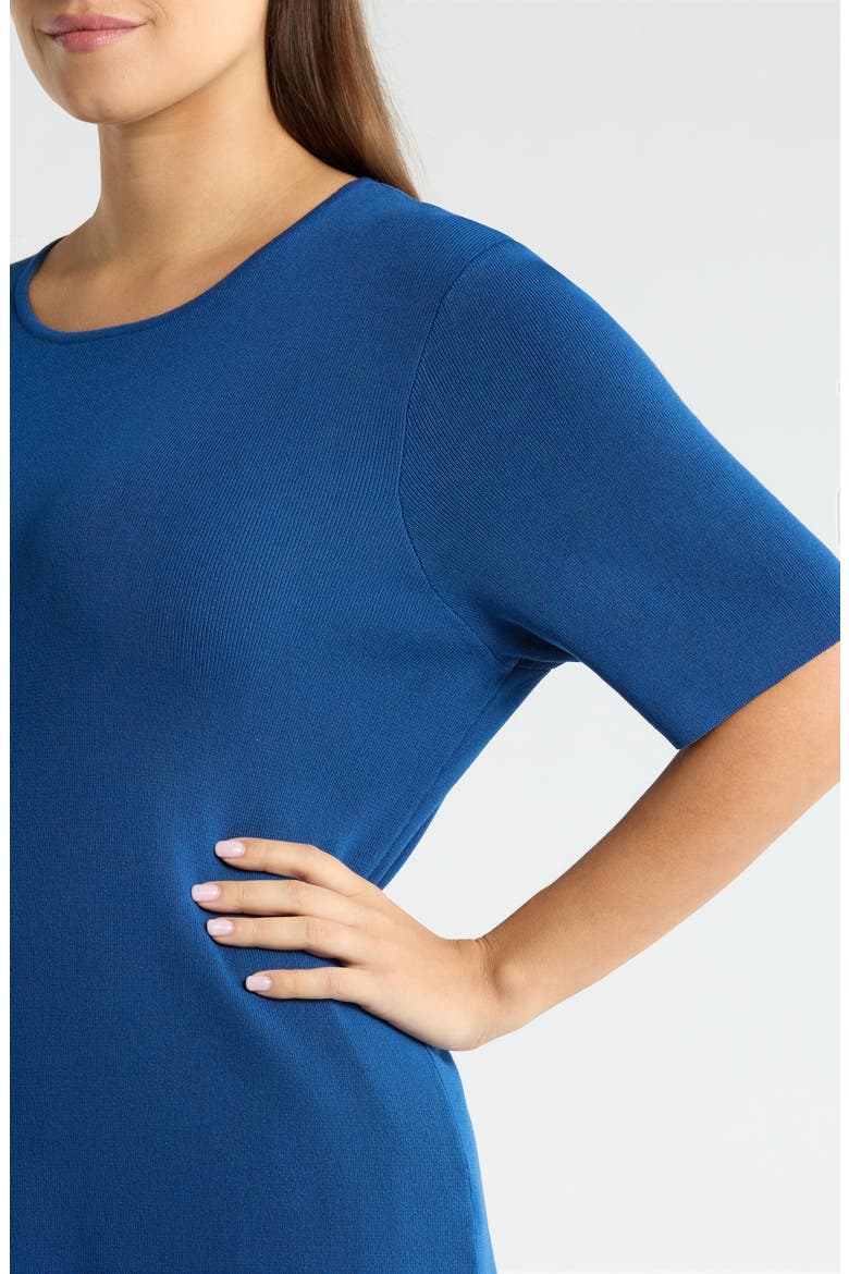 Short Sleeve Sweater, Alternate, color, RIVERSIDE BLUE