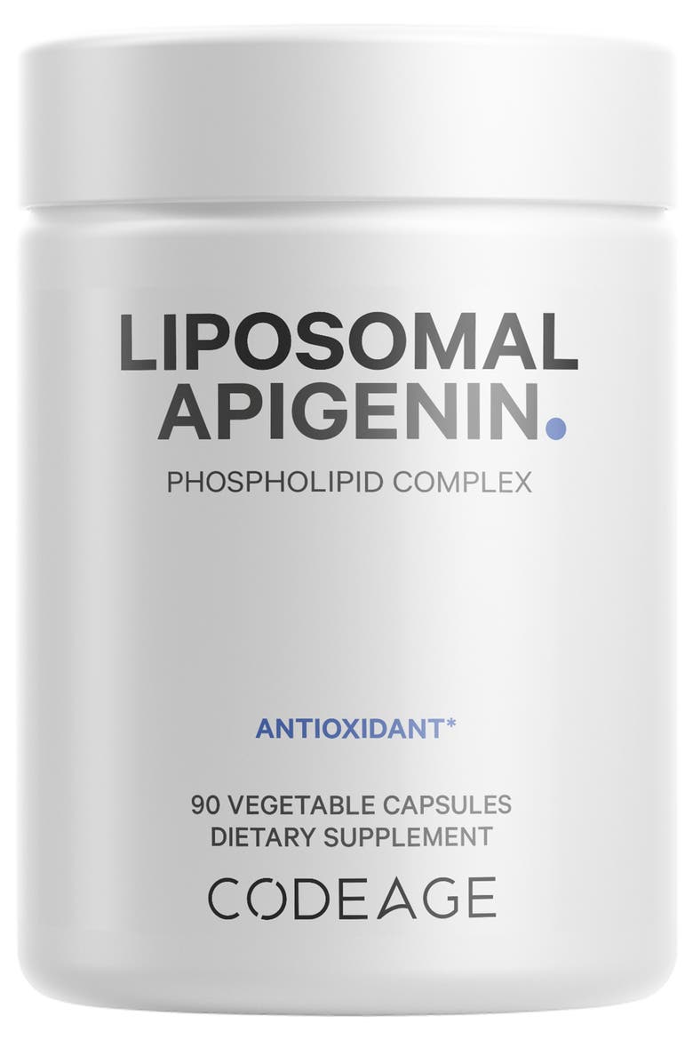 Liposomal Apigenin Daily Flavonoid Chamomile Supplement, Main, color, White