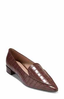 Beatrice Croc Embossed Leather Loafer