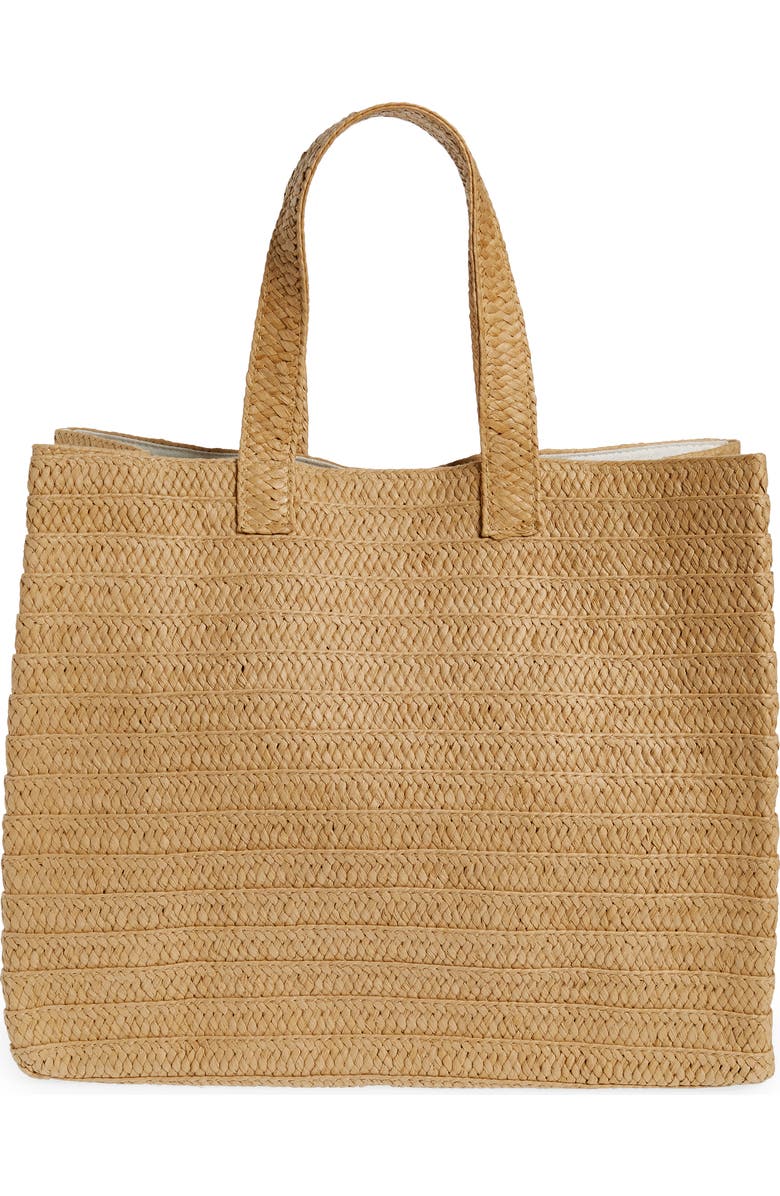 BTB Los Angeles Best Beaches Forever Straw Tote, Alternate, color,
