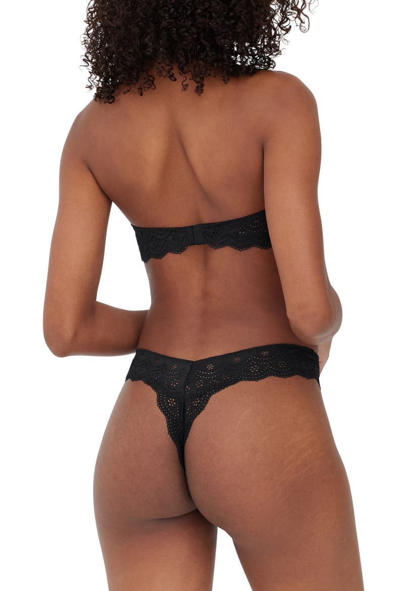 Smitten Lace Teddy, Alternate, color, BLACK