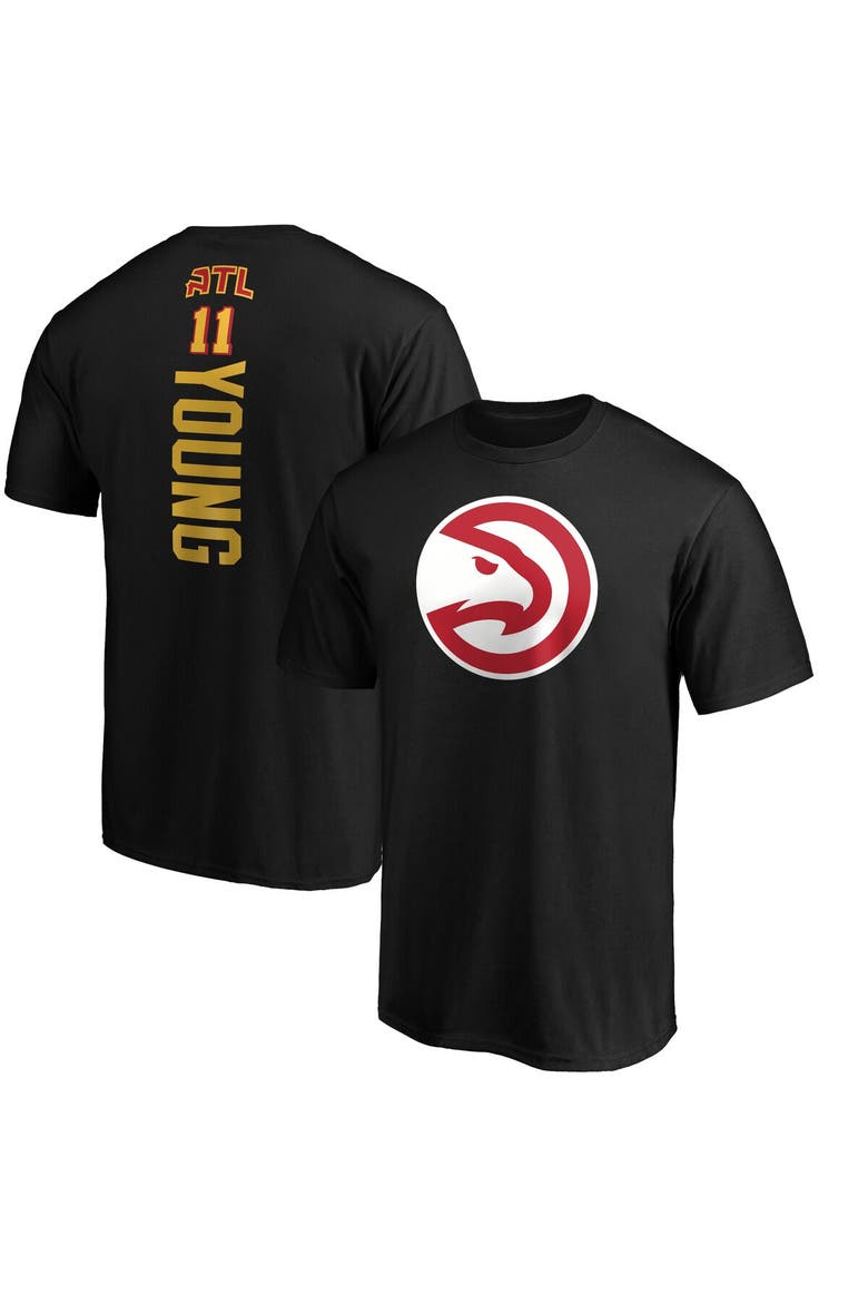 Men's Fanatics Branded Trae Young Black Atlanta Hawks Team Playmaker Name & Number T-Shirt, Main, color, Black