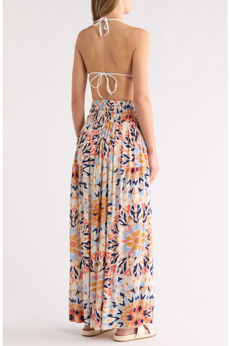 Smocked Waist Cover-Up Skirt, Alternate, color, MULTI KALEIDOSCOPE