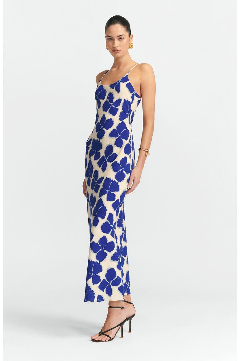 Gemma Slip Dress, Alternate, color, Blue Wildflower