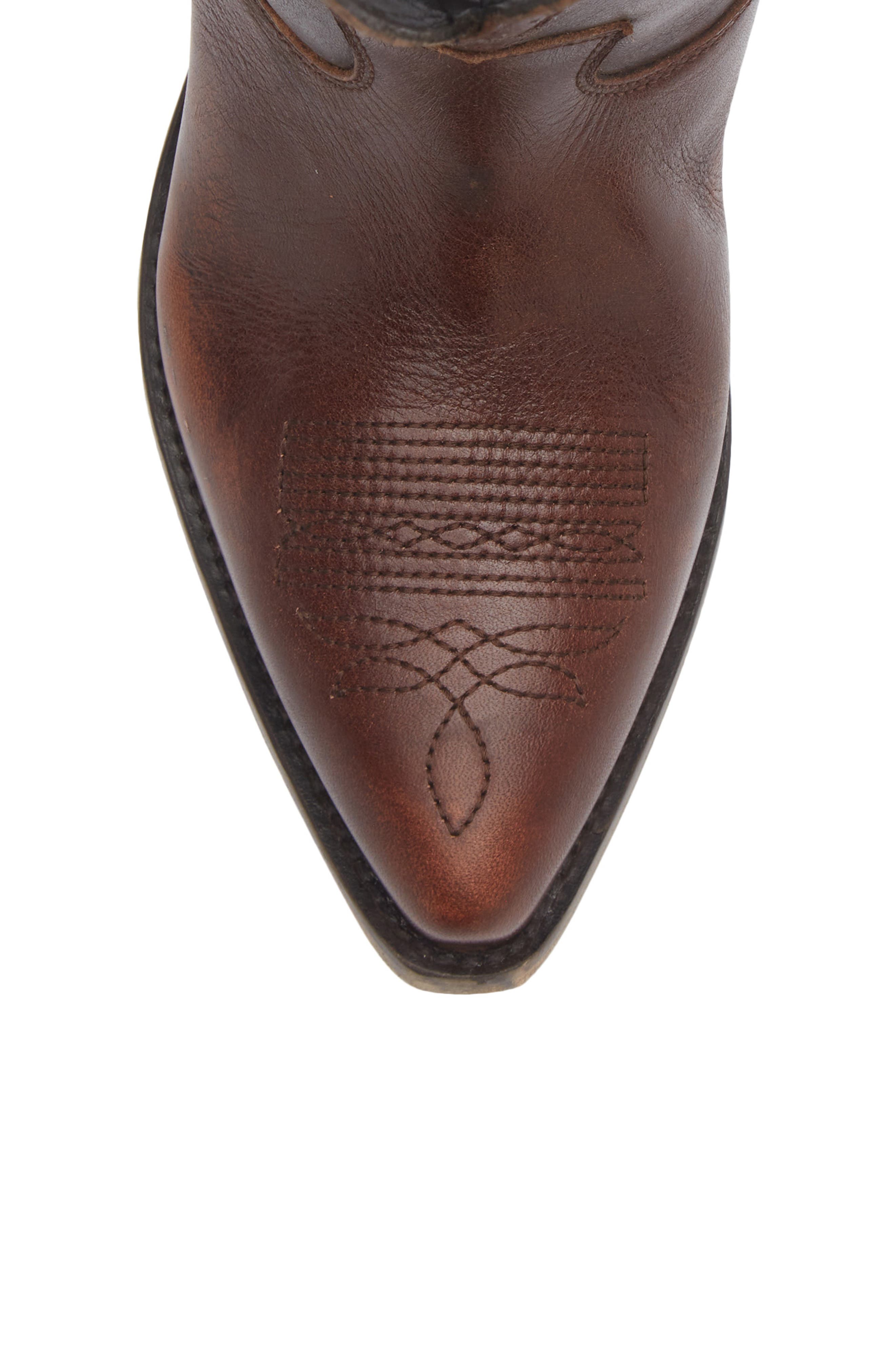 Golden Goose Wish Star Short Western Boot, Alternate, color, Dark Brown