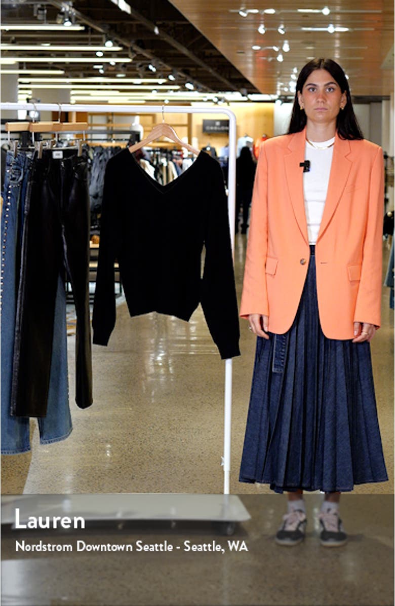 The Violet One-Shoulder Rib Sweater, sales video thumbnail