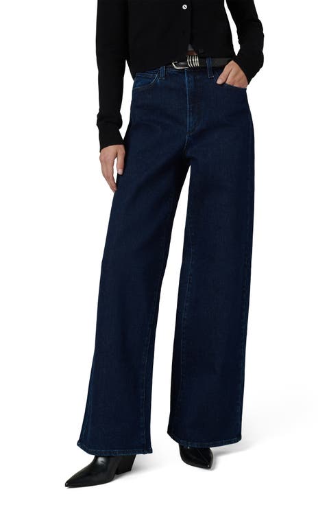 Blue palazzo pant with self belt 2189#