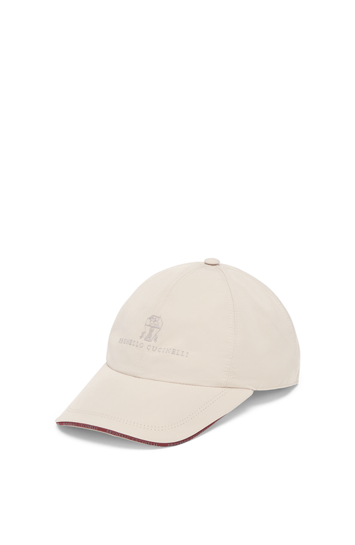 Brunello Cucinelli Water-resistant Microfibre Embroidered Baseball Cap In Cool Beige