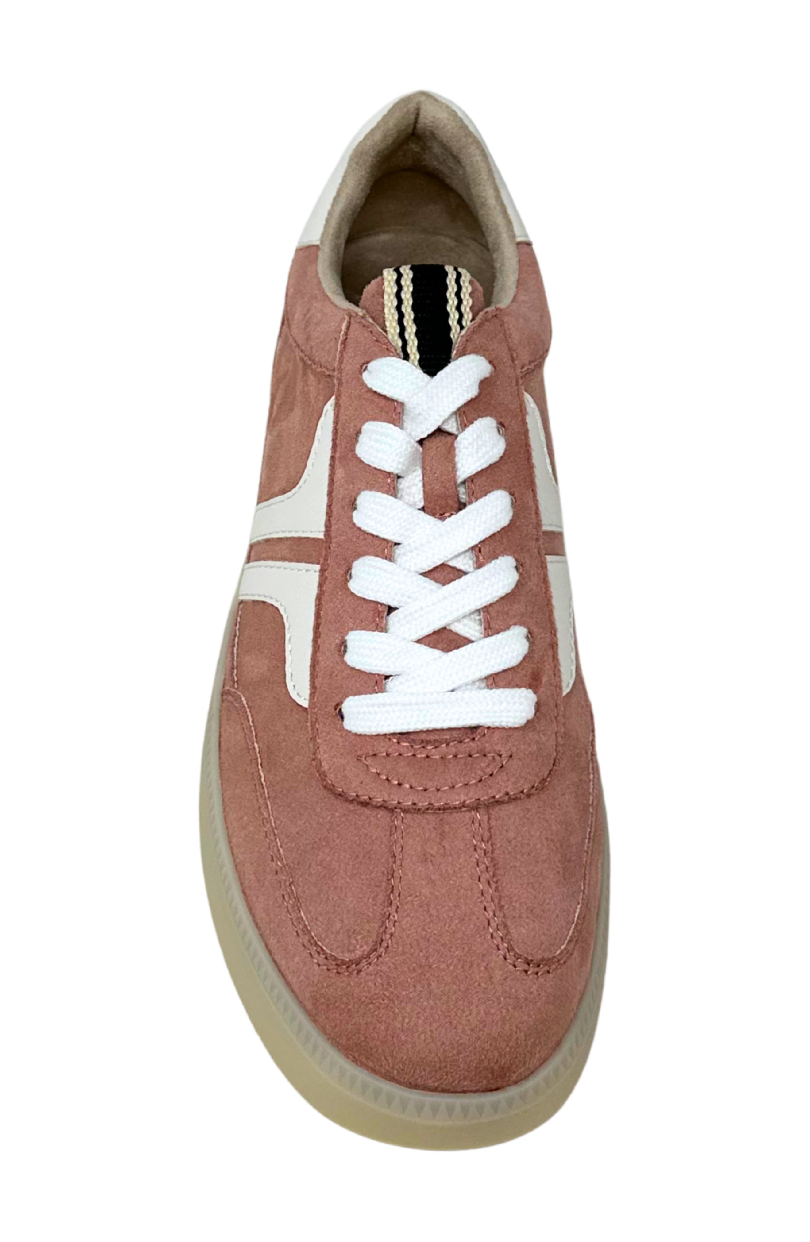 Poppy Sneaker, Alternate, color, DUST PINK SUEDE