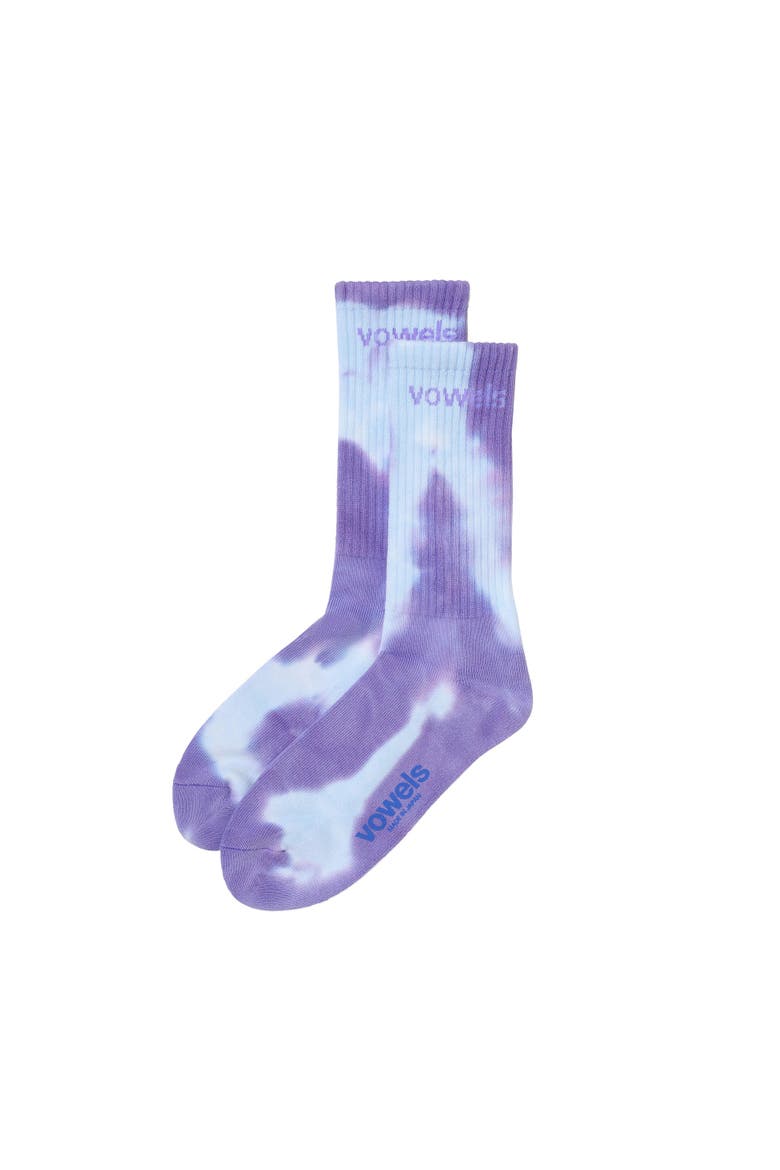 Dyed Socks, Main, color, Seafoam/Purple