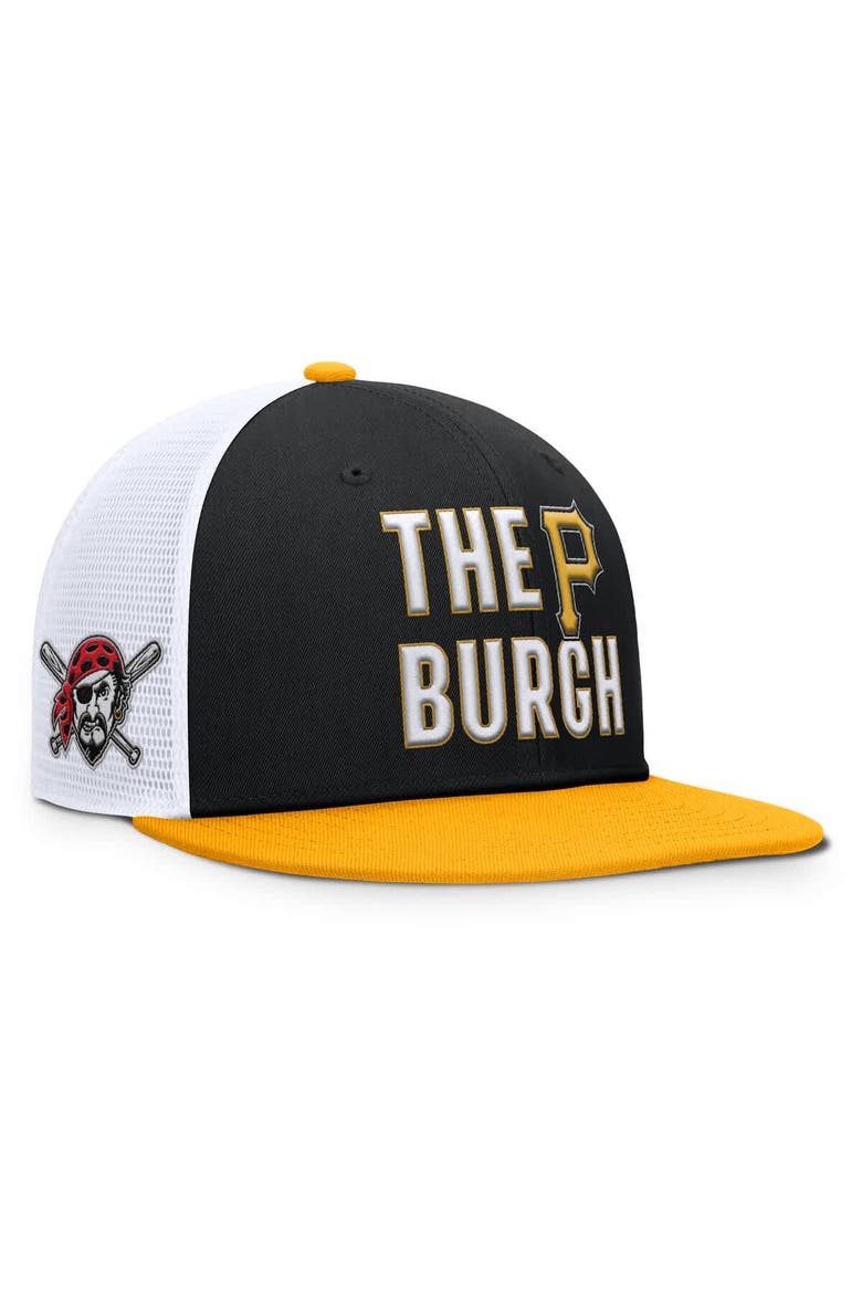 Men's Nike  Black Pittsburgh Pirates Pro Trucker Snapback Hat, Main, color, Black