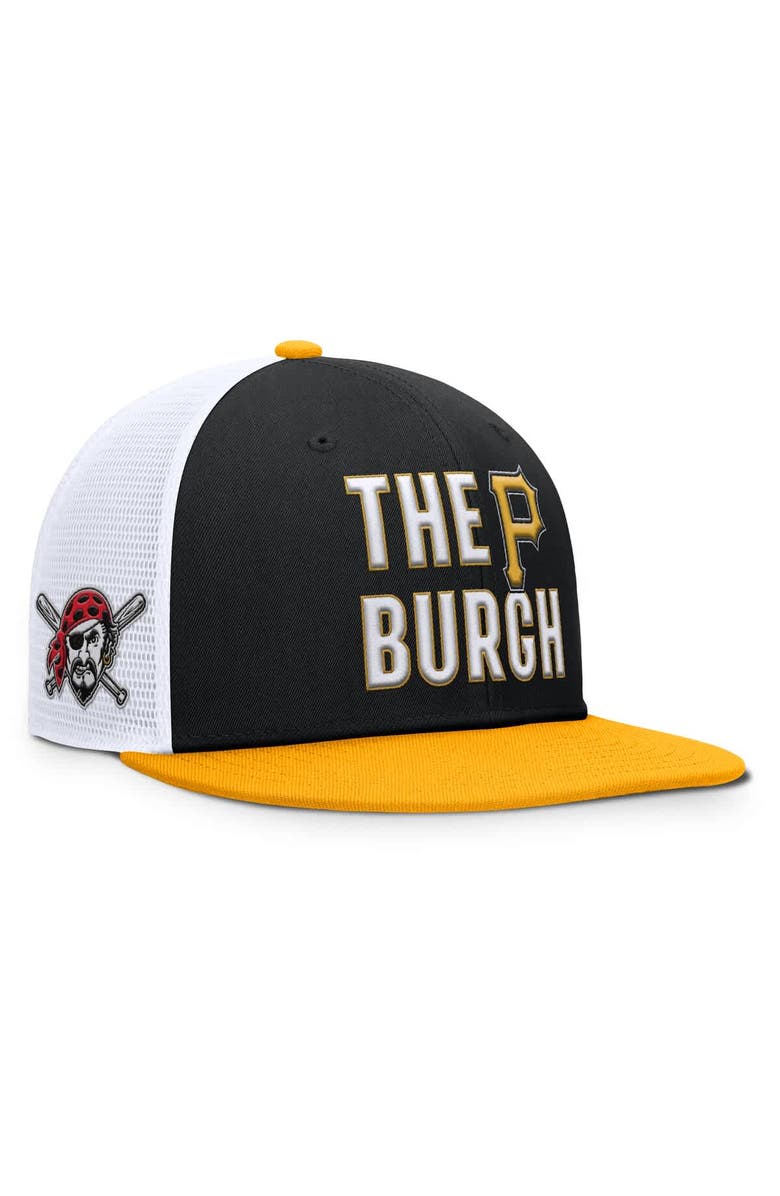 Nike Men's Nike Black Pittsburgh Pirates Pro Trucker Snapback Hat, Main, color, Black