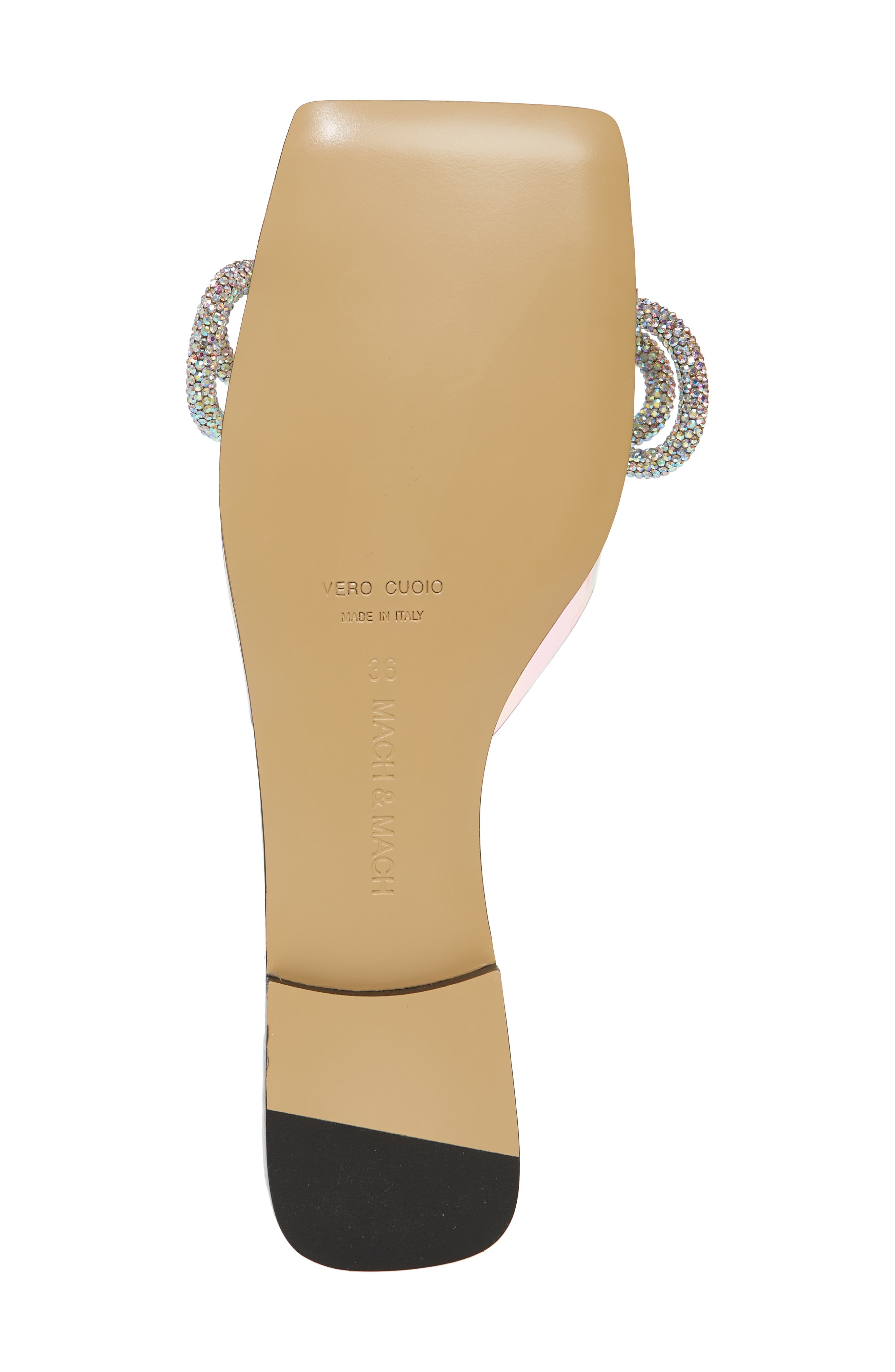 Mach & Mach Double Bow Flat Slide Sandal, Alternate, color, 