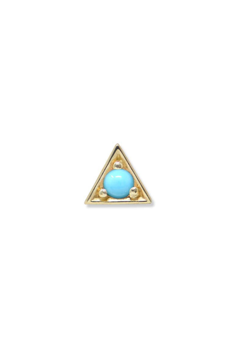 Cléo Turquoise Triangle Stud Earring, Main, color, TURQUOISE/ AQUA