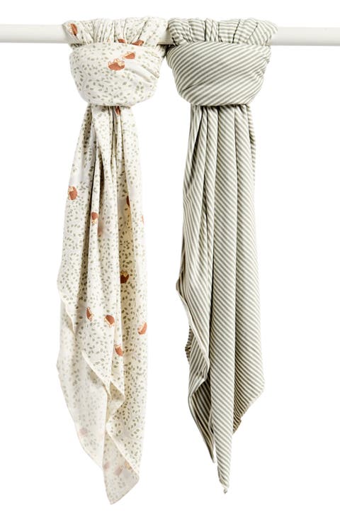2-Pack Assorted Knit Swaddles