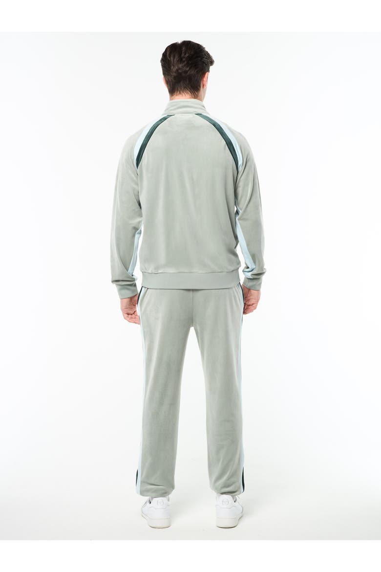 Banda Velour Track Jacket, Alternate, color, SLATE GRAY