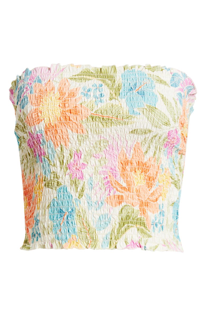 Rip Curl Catalina Island Smocked Tube Top, Main, color, Pink Multi