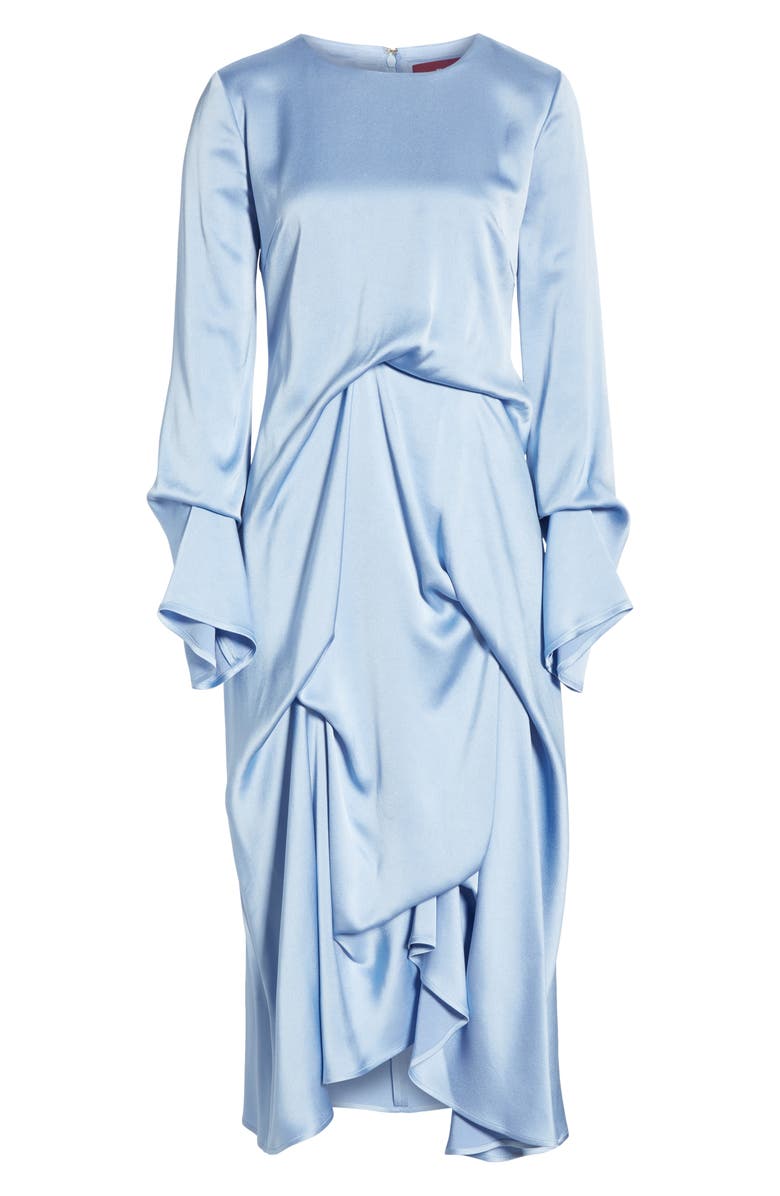 Sies Marjan Noemi Satin Pickup Detail Midi Dress, Alternate, color, 
