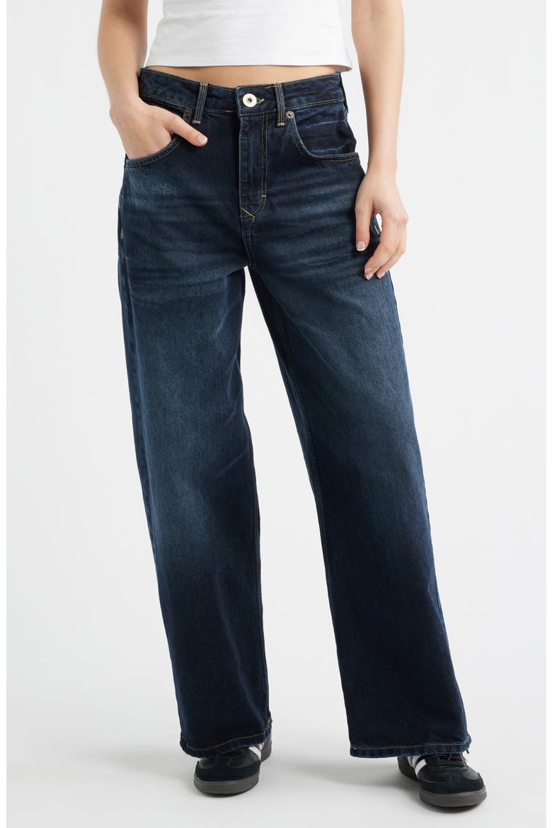 Jaya Low Rise Wide Leg Jeans, Main, color, BLUE BLACK