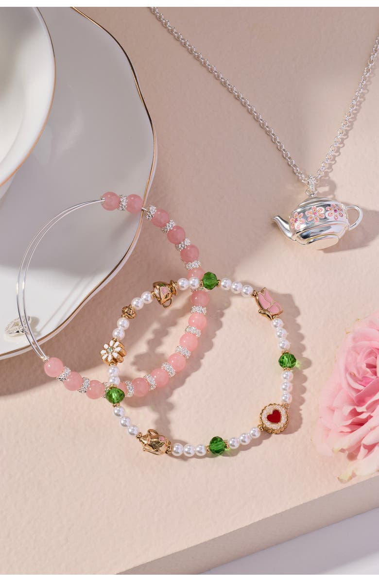 Alex and Ani Tea Party Beaded Stretch Bracelet, Alternate, color,