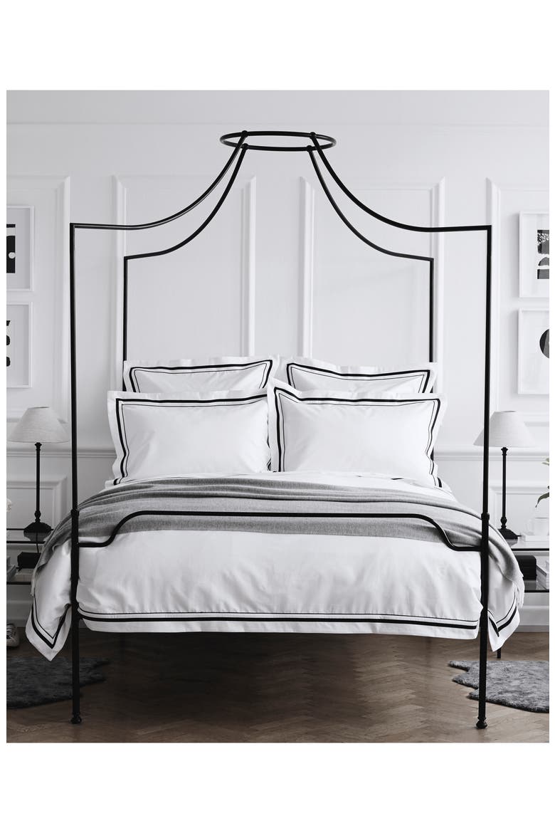 Cavendish Euro Sham, Alternate, color, WHITE/ BLACK