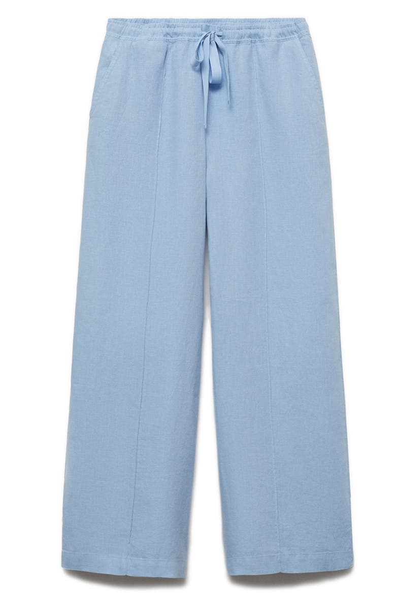 Drawstring Linen Pants, Alternate, color, SKY BLUE