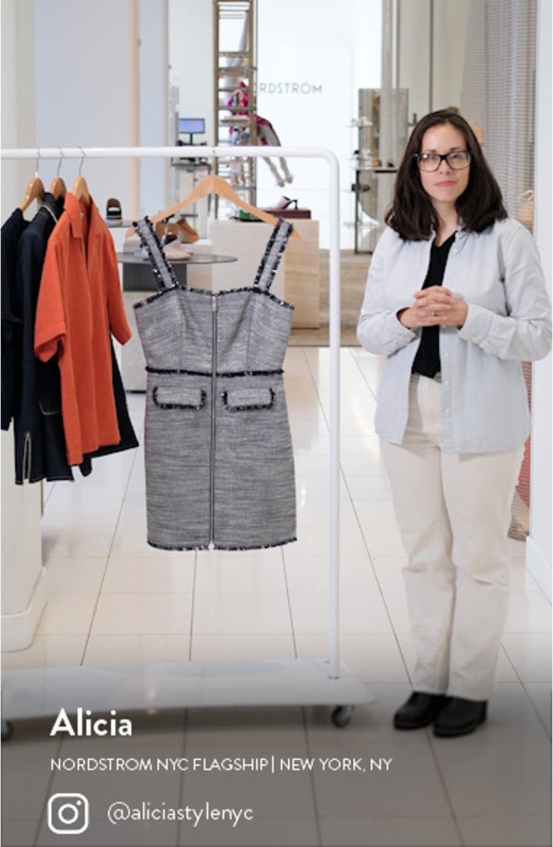 Odie Metallic Fringe Detail Cotton Blend Dress, sales video thumbnail