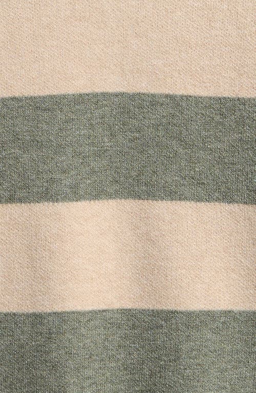 Freshman Kids' Stripe Johnny Collar Rugby Sweater In Neutral