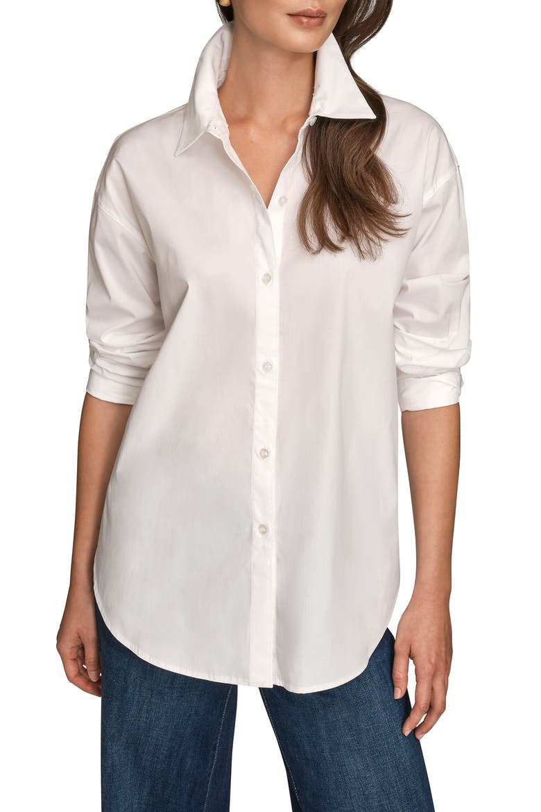 Long Sleeve Button-Up Shirt, Alternate, color, WHITE