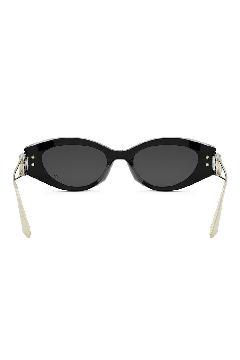 30Montaigne B6I 51mm Oval Sunglasses, Alternate, color, SHINY BLACK / SMOKE
