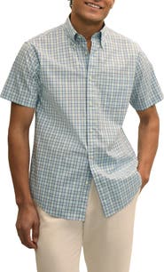 Brooks Brothers Friday Regular Fit Plaid Short Sleeve Cotton Poplin Button-Down Shirt