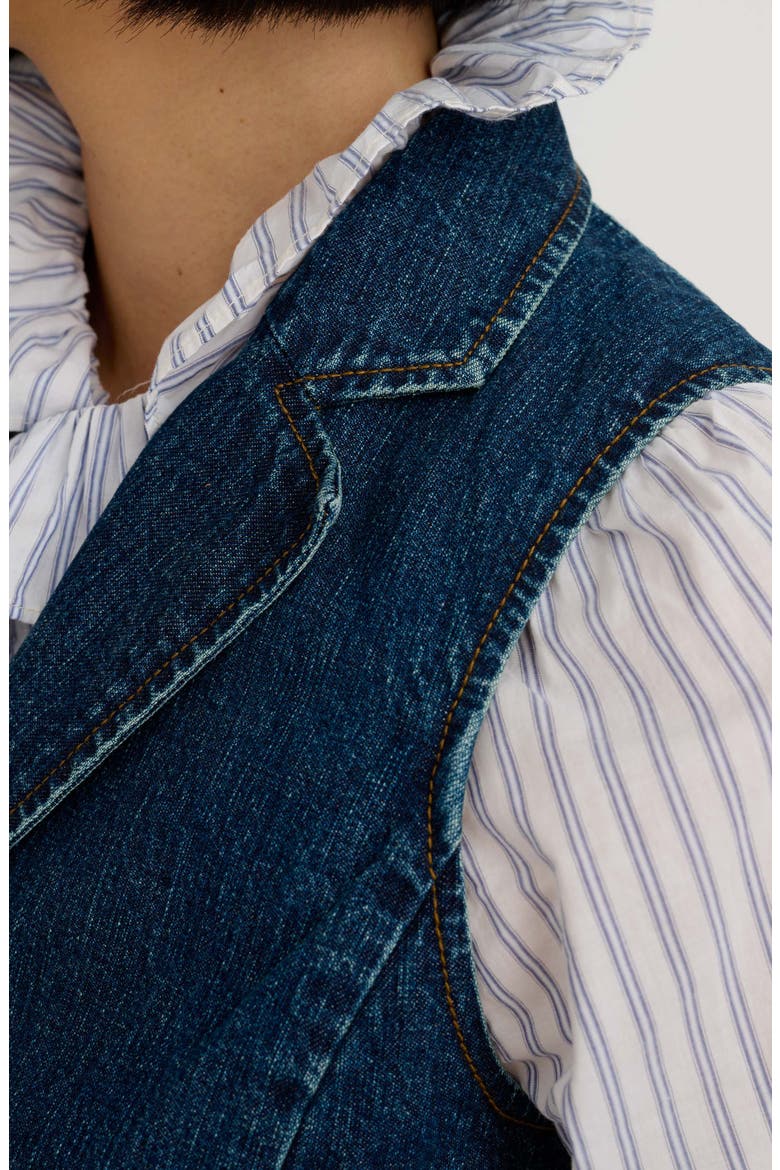 Arya Denim Vest, Alternate, color, RINSE WASH