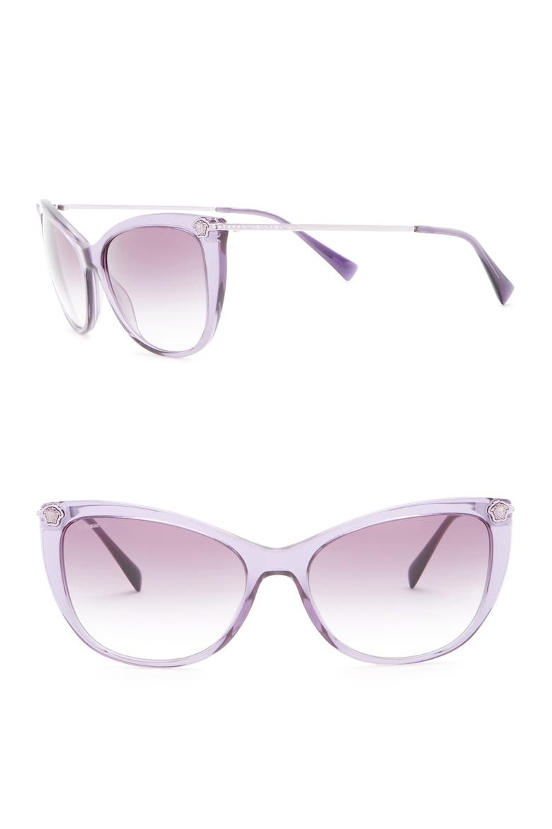 57mm Cat Eye Sunglasses, Alternate, color, VIOLET