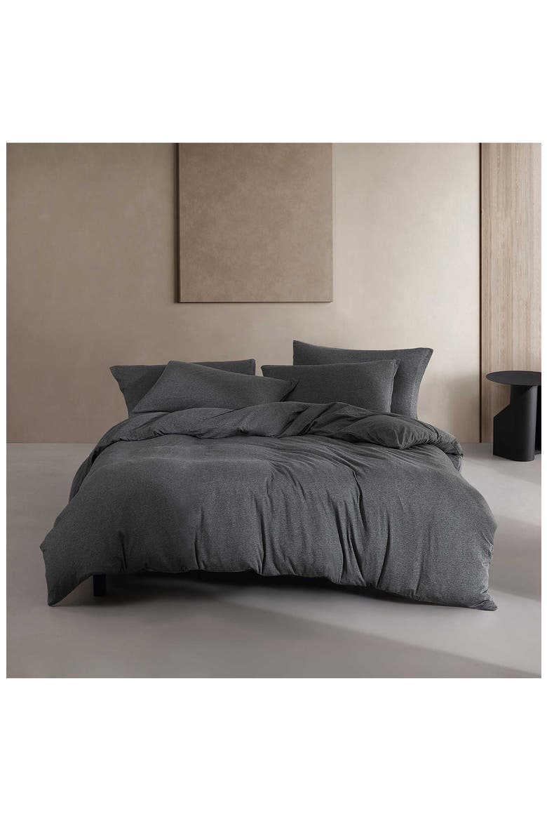 Modern Cotton Blend Comforter & Sham Set, Alternate, color, DARK GREY