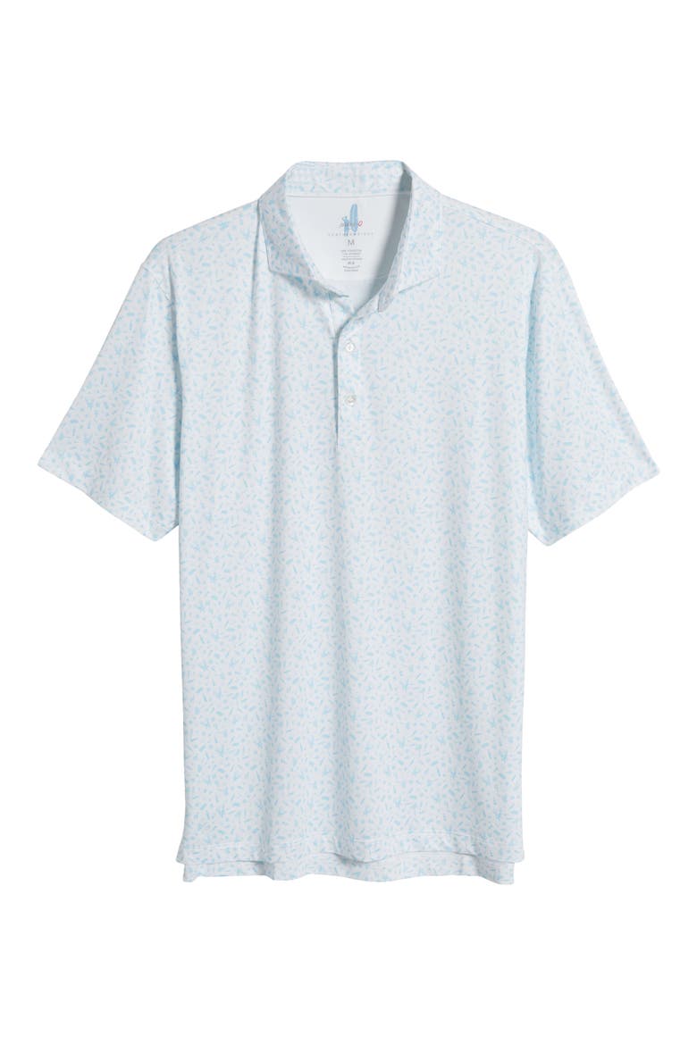 Stag Night Print Performance Polo, Alternate, color, PERMAFROST