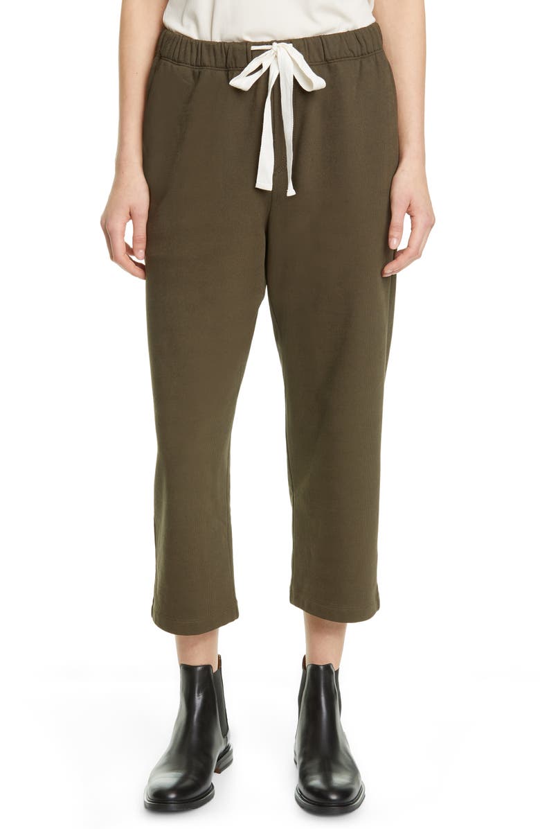 Eileen Fisher Slouchy Organic Cotton Terry Crop Pants, Alternate, color, 