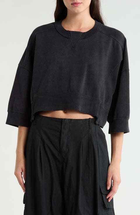 Intercept Pull Crop Raglan Sweatshirt