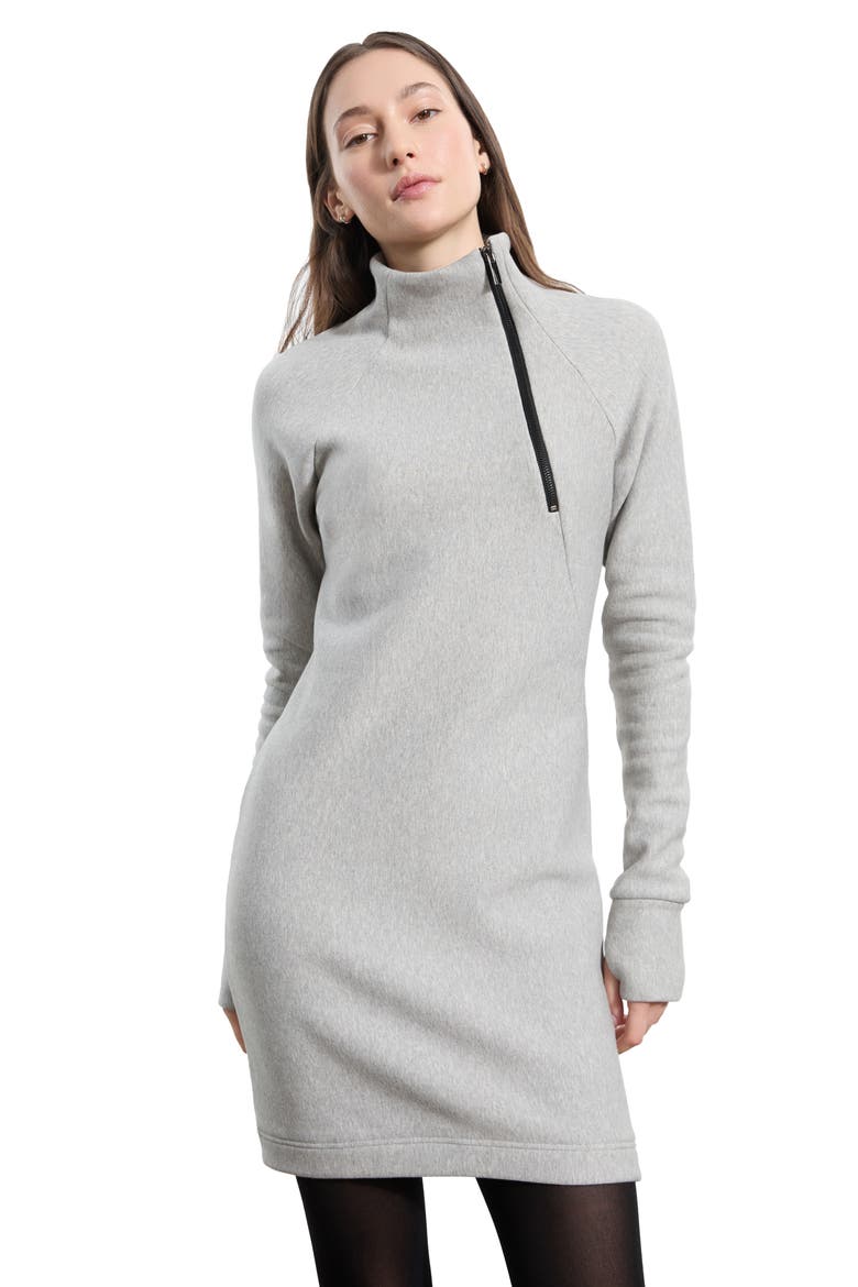 Alani Long Sleeve Sweatshirt Dress, Alternate, color, MELANGE GREY