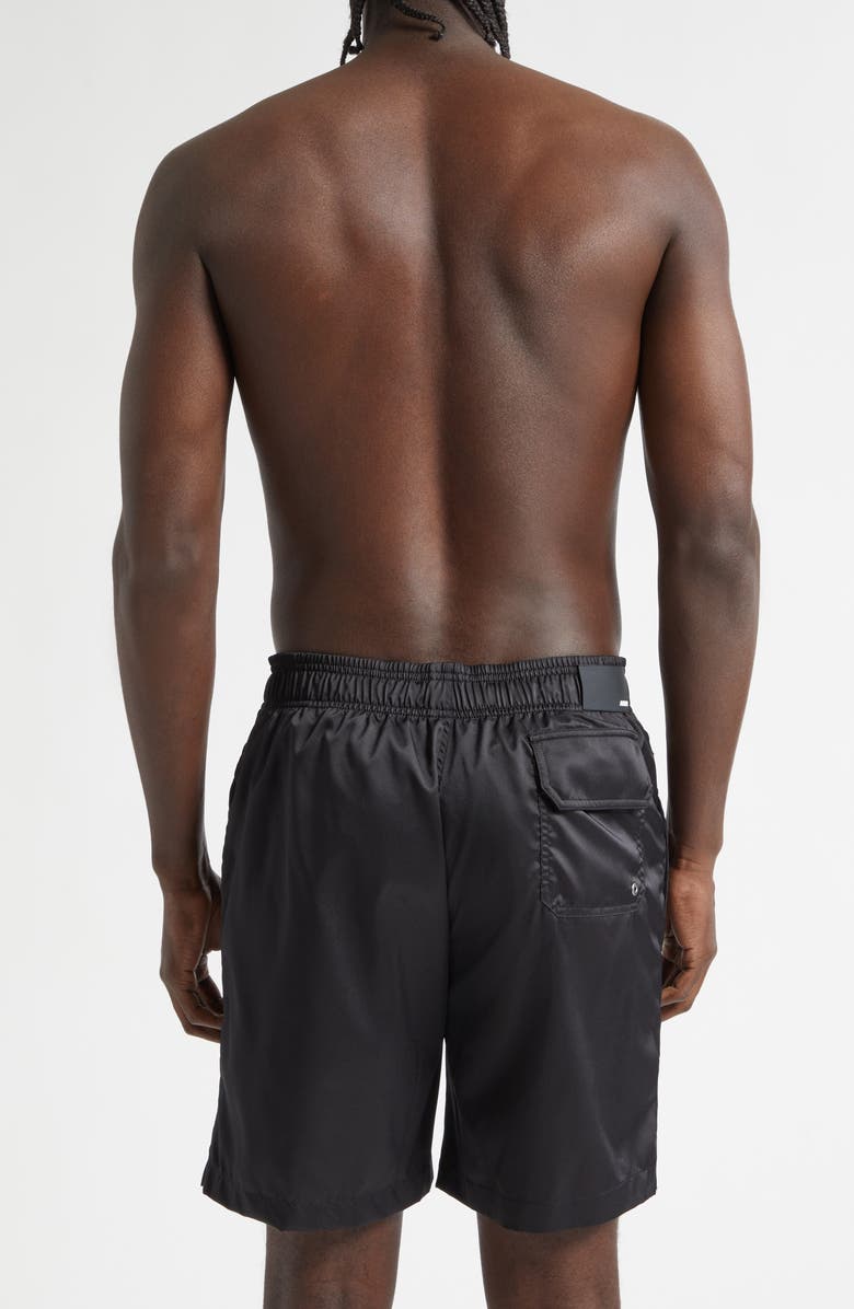AMIRI Chateau Crest Swim Trunks, Alternate, color, Black