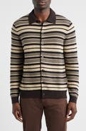 NN07 Nolan 6686 Stripe Organic Cotton Polo Cardigan